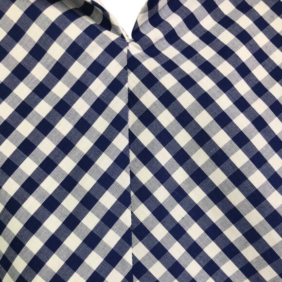 Anne Klein Dress Women 6 Maxi Preppy Blue Sleeveless Gingham Cottage Core - Picture 7 of 9